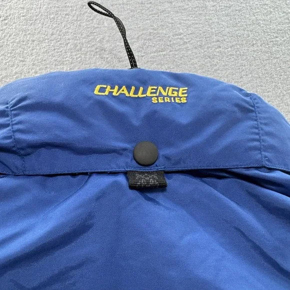 VTG Columbia Challenge Series Men's XL Blue Ski Jacket Hooded 90s Fleece Lined